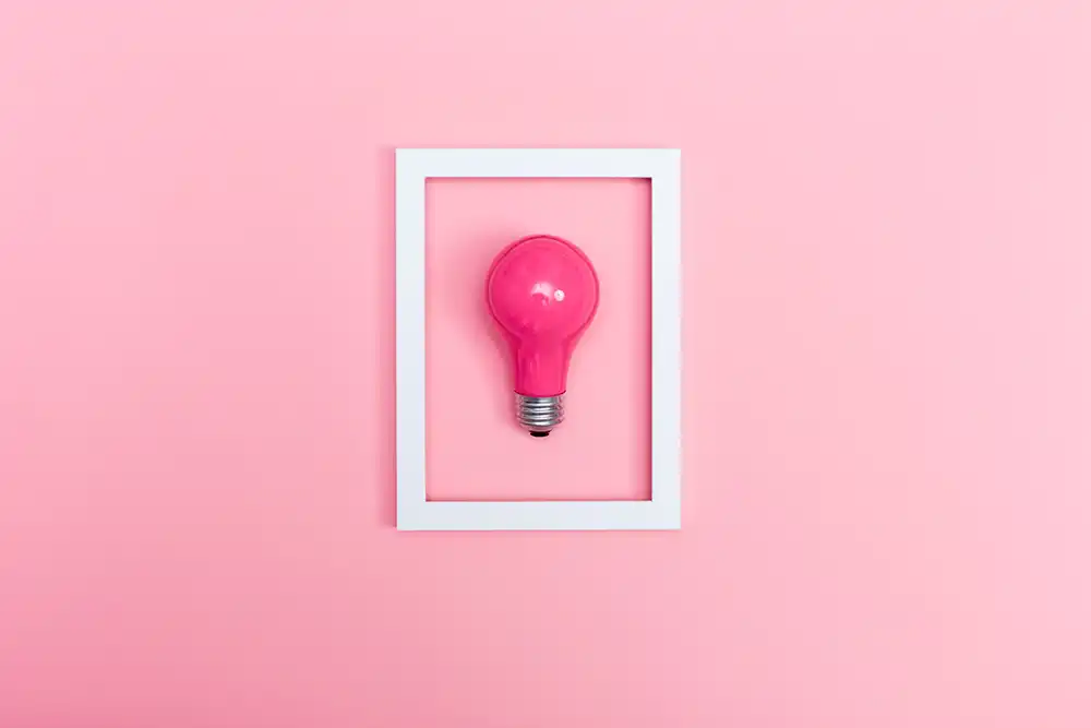 lightbulb in frame